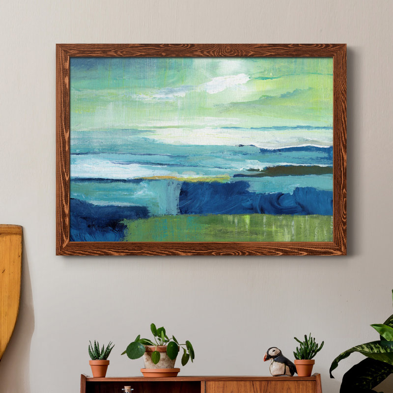 " Blue Sands " Painting Print, 23" H x 32" W x 1" D, Maple