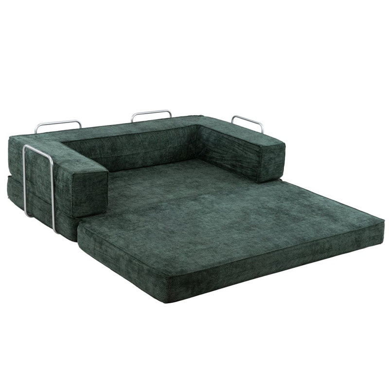 Hugspacee Velvet Loveseat, Dark Green