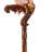 Hand Carved Wooden Walking Cane With Ergonomic Handle And Rubber Tip For Men And Women - Fashionable Unique Walking Stick For Seniors - 37 Inch (Skull)