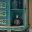 Buffet décoratif vintage en bois semi-circulaire