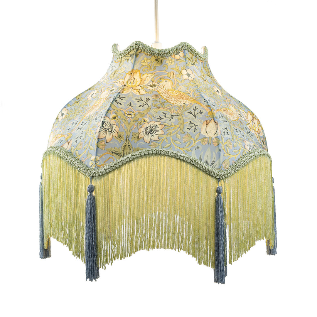 20cm H Fabric Empire Lamp Shade ( No Direct Attachment Method ) in Green