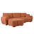 110" Modular Sectional Sofa, L Shape With Extra-Large Seat, Pull-Line Design, Movable Ottoman, High Density Foam, Free Combination, Sturdy Metal&Wood Frame, Boucle Fabric