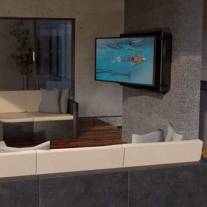 Storm Shell Black 56-65" Outdoor Weatherproof TV Enclosure