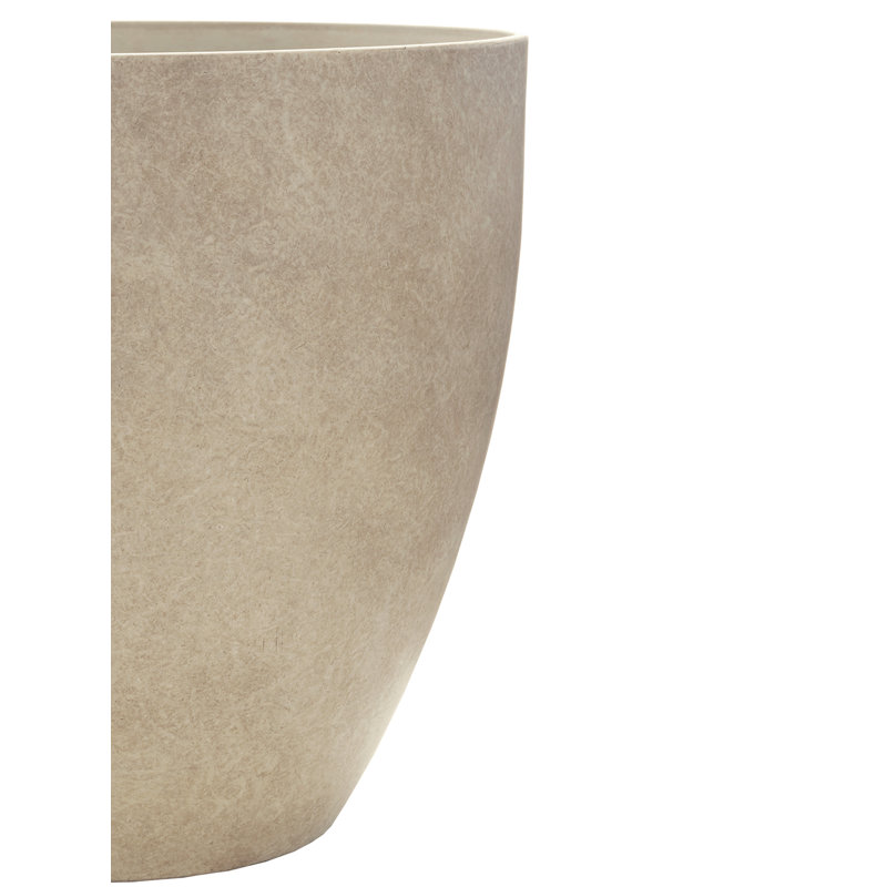 Pot à fleurs rond en résine, H 7,5 po x l 9,25 po x P 9,25 po, Os