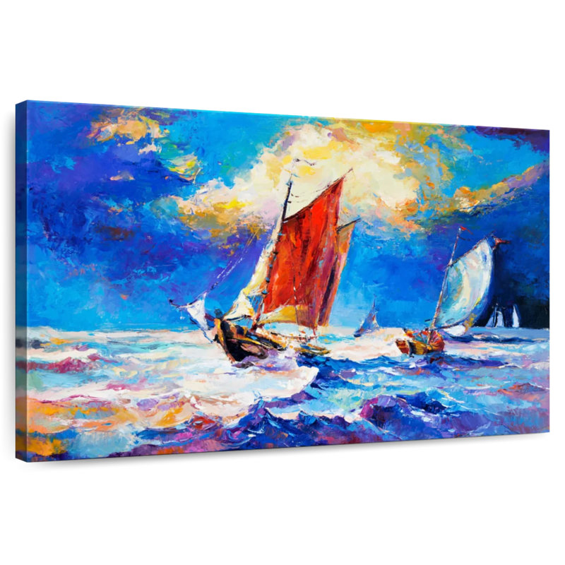 Mehar voiliers en mer, H 16 po x l 24 po