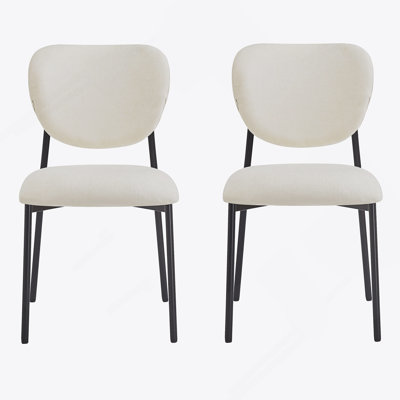 Chaises de salle à manger rembourrées modernes avec des pieds en métal robustes, rehaussant l'expérience culinaire