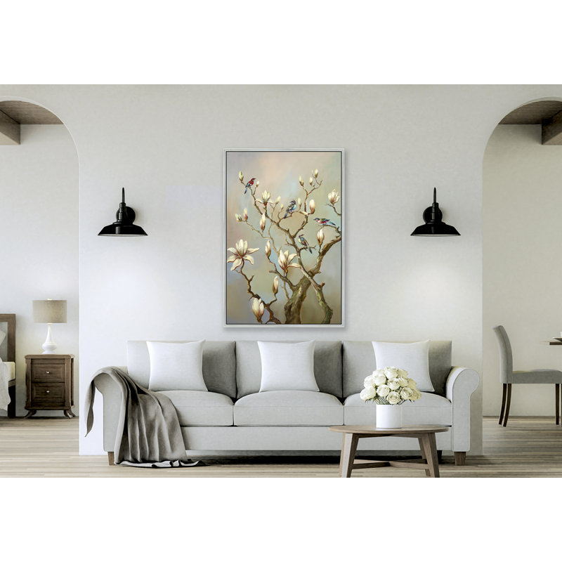 Birds, 38" H x 56" W, Silver