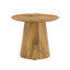 Table basse ronde avec panneau de fibres à densité moyenne en bois naturel de 19,6 po de diamètre