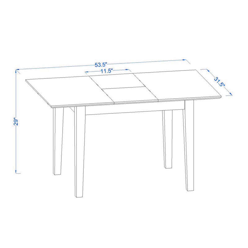 Jake-Tyler Solid Wood Dining Table, Mahogany