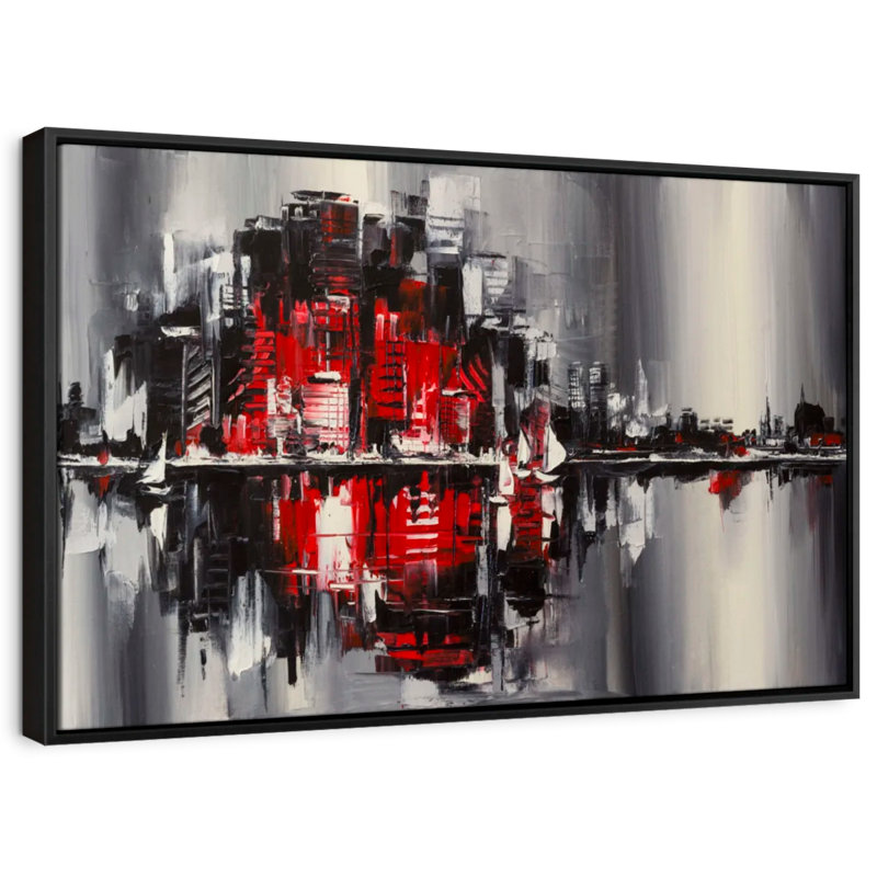 «Abstract Cityscape», reproduction sur toile, H 9 po x l 13 po