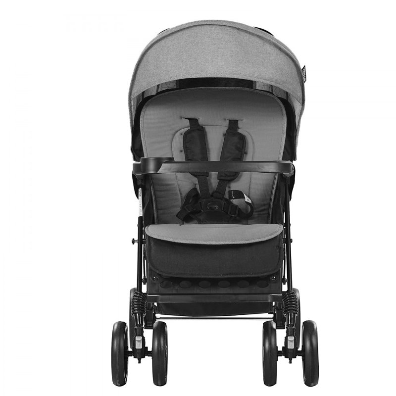 Poussette double pliable légère, Gris foncé