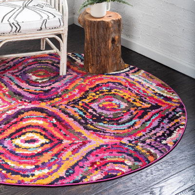 Tapis mauve / orange Eddins