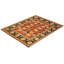Tapis rouge / jaune / bleu noué à la main de conception unique 8 pi 2 po x 10 pi 3 po Souzan