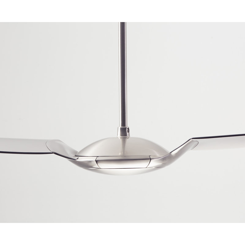 IC Air 56'' Ceiling Fan, Bright Nickel, Wall/Remote Combo Control, Nickel