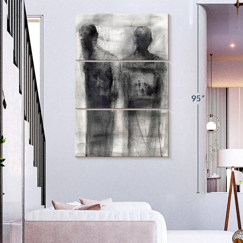 Leisha 2 Figures Study II, 74" H x 48" W