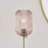Anesia Table Lamp - Rose Fluted Glass and Brushed Metal Reading Lamp