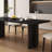 Rectangular light luxury dining table and chair-111169836