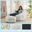 Fauteuil à billes en fausse fourrure de lapin avec repose-pieds Wilder-1535055297