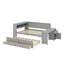 Lit de jour avec tablettes de rangement, tiroirs, lit gigogne-321961395