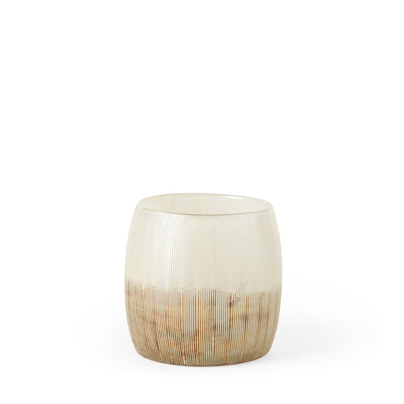 Rolf Glass Table Vase, 6.8" H x 7.3" W x 7.3" D