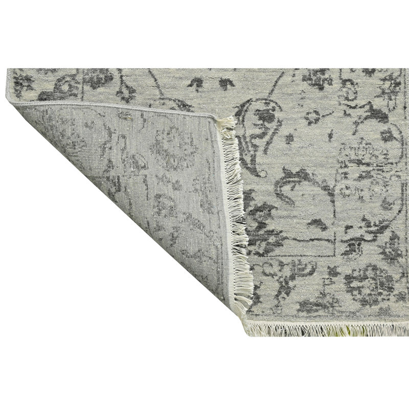 One-of-a-Kind Runner 2'6" x 12' Area Rug in Silver/Black