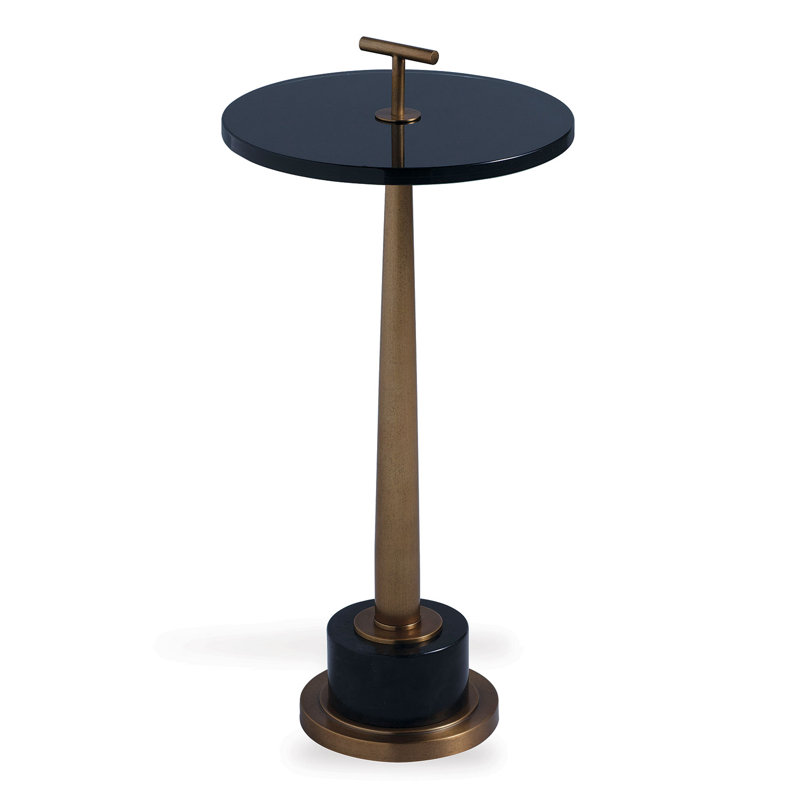 Toronto End Table, Black/Brass
