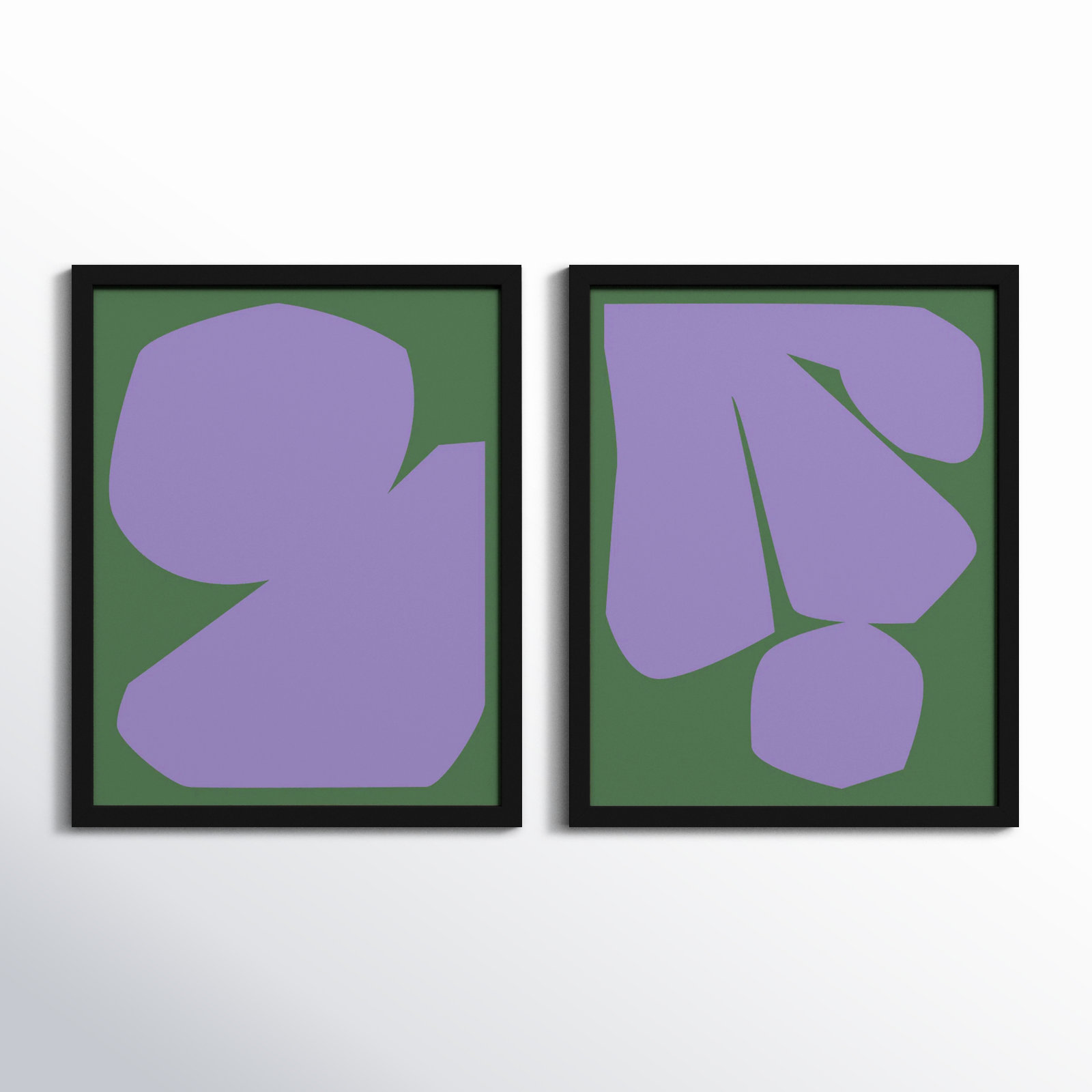 Element 2-Piece Print Set by Michael Kempen, Black Framed, 30"H x 24"W x 1.25"D