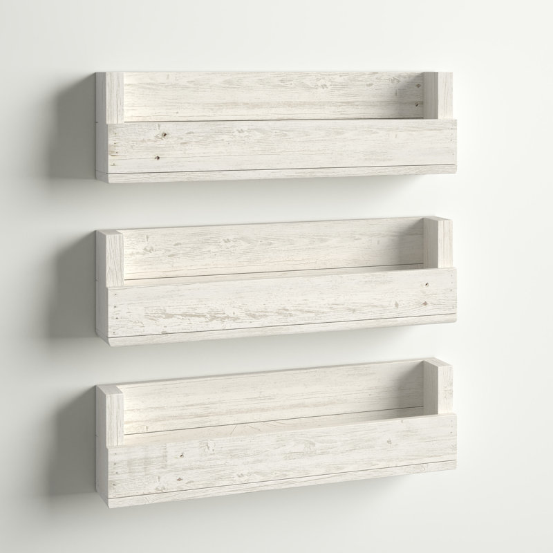Burch Alder Floating Shelf, Whitewash