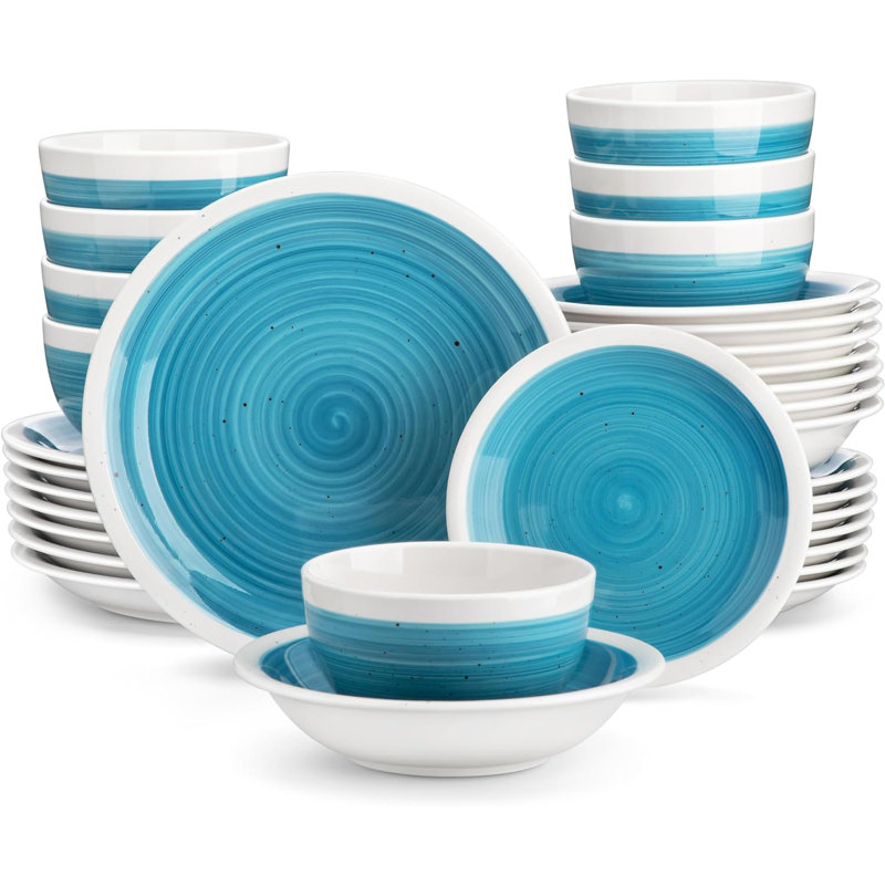 32 Piece Dinnerware Set, Service for 8, Beige