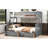 Convertible Twin Over Full Gray Bunk Bed With Drawers, Pine And Build, Reliable Design, Fence - Type Guardrails For Protection, Simple Assembling Endeavor Like-76572610-76572608