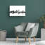 Art mural sur toile tendue - art mural «El Paso Texas Skyline B&W» par Michael Tompsett pour le salon, la chambre à coucher ou le bureau - 22 x 32-22539844
