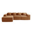 Canapé à compression 4 places 109,05 po en velours côtelé - Accoudoirs de rangement larges de 9,84 po, tissu doux adapté aux animaux de compagnie-1580883306