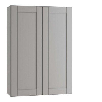 Gallery Express Mercer Plywood Assembled 36 in. W X 12 in. D X 42 in. H Wall Kitchen Cabinet with Shelves in Cloud
