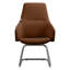 Fauteuil de bureau et de conférence en cuir Stiller - Siège de bureau avec accoudoirs fixes, soutien lombaire, base pivotante et structure en fer-1245559511