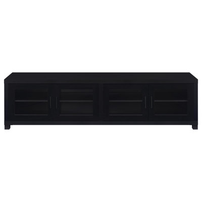 Jupiter 4-Door Engineered Wood 79-Inch TV Stand Black