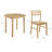 3-Piece Round Drop Leaf Dining Table Set