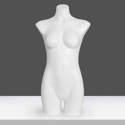 1 pièce Mannequin féminin 33 pouces Halfl Body Model Stand, sous-vêtements Mannequins robe forme torse durable pour les magasins de vêtements au détail, comptoir Manikin Swimwears