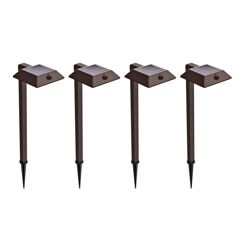 Solar Powered Integrated LED Pathway Light, Bronze