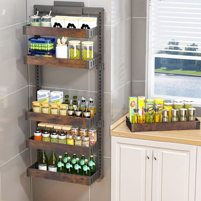 Bittany Drill / Screw Spice Rack with Adjustable Racks