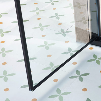 Single Swing Shower Door, Aluminium Alloy, 1/4" (6Mm) Thick SGCC Tempered Clear Glass.
