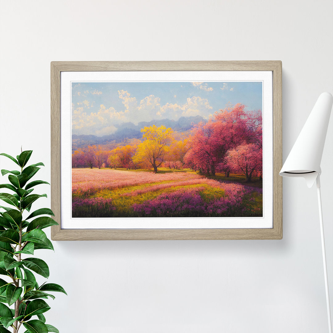 Spring Meadow Landscape - Single Picture Frame Print