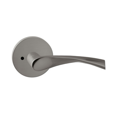 Bravura 935-6 Meridian Privacy Lever on Round Contemporary Rose in Satin Nickel - LH