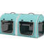 Sac de transport pour chat 39 po, animal de compagnie avec bolstering, deux compartiments, coussins moelleux et transporteur, diviseur, bac
