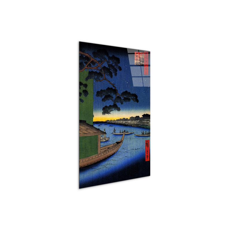"Pine of success" by Hiroshige Utagawa 53×79.5 cm CrystalArt Acrylic Glass Effect, Lightweight Ready to Hang