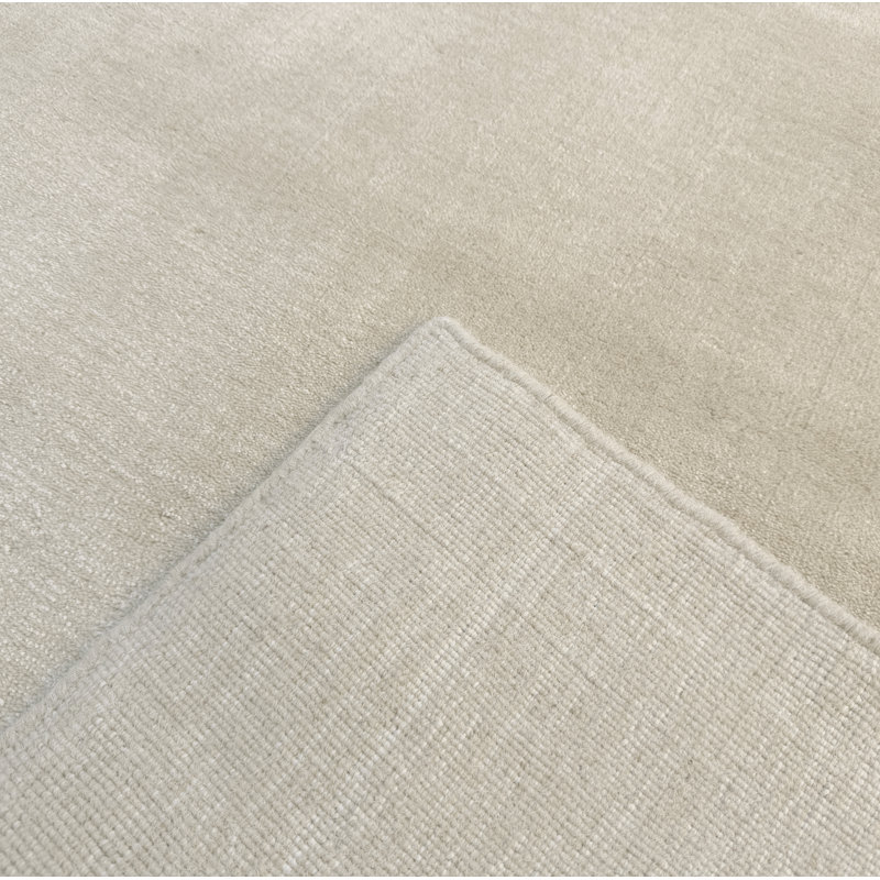 10X13 Sand Solid Speckled Wool Handmade Modern Minimal Area Rug, Rectangle 10' x 13'