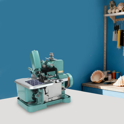 Heavy-Duty Cast Iron Overlock Machine (Serger) – 150W High-Speed 9000 RPM Electric Sewing Machine With Adjustable Stitch Width – Compact Professional Serger For Home & Tailor Shop