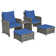 Ensemble de conversation pour terrasse 2 personnes avec coussins et repose-pieds Mapleview