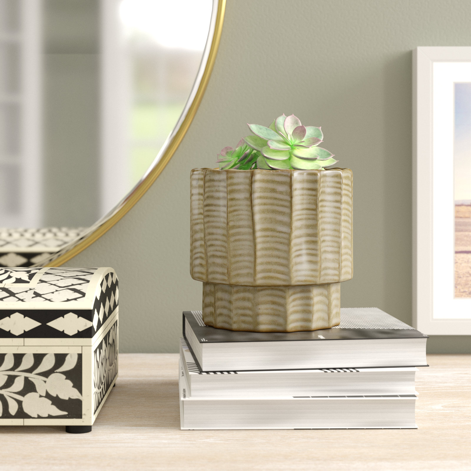 Cypress Ceramic Cachepot