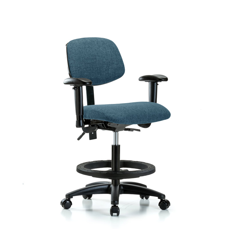 Drafting Chair, Burgundy, Casters, Included
