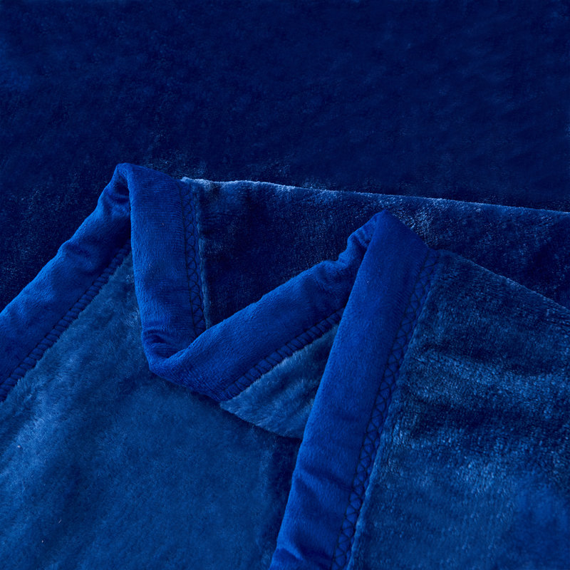 Couverture en vison , Grand, Bleu marine